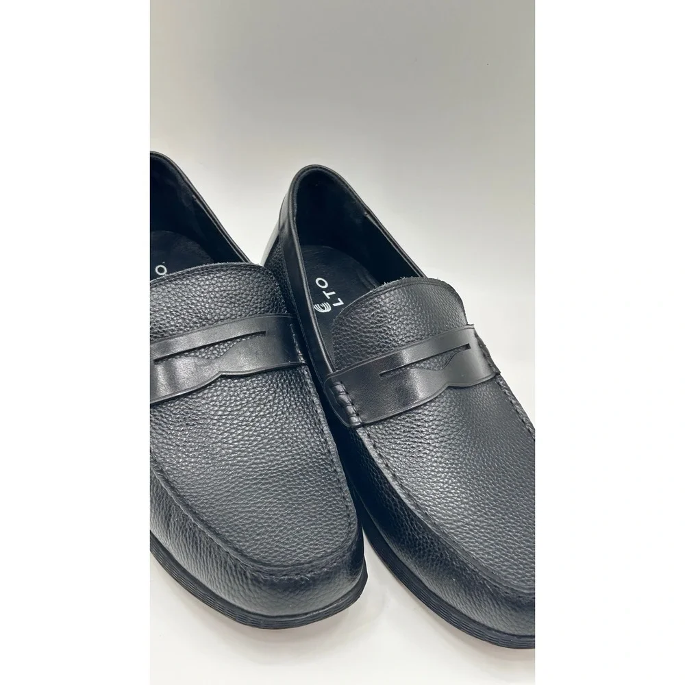CALTO Black Penny Loafer Elevator Shoes S1090 Size 9 NWOT Genuine Leather